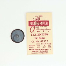 Illinois 12 Size Pocket Watch Mainspring Part 47337 - VO71
