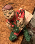Vtg Sitting Sparkly Figurine Christmas Brownies & Fairies Department 56 w Label — photo 1