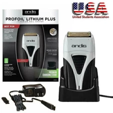 Andis #17200 Profoil Lithium Plus Titanium Foil Shaver Cordless & Charging Stand