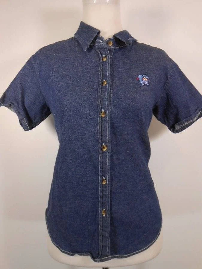 Genial Camisa Denim SS Denim Azul Winnie the Pooh Eeyore Disney Mediana para Niña Foto 2 de 4