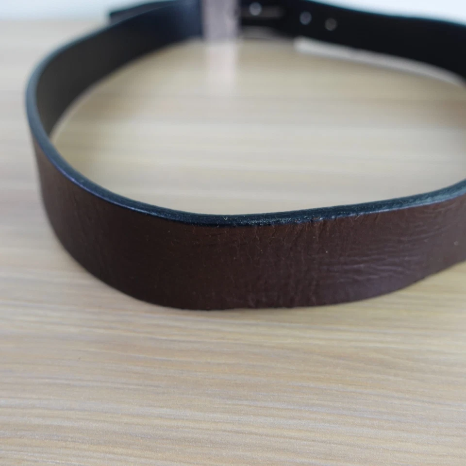 Cinturón Reversible Para Hombre 34 Marrón Cuero Genuino Hebilla Chocolate Resistente TIMBERLAND Foto 4 de 4