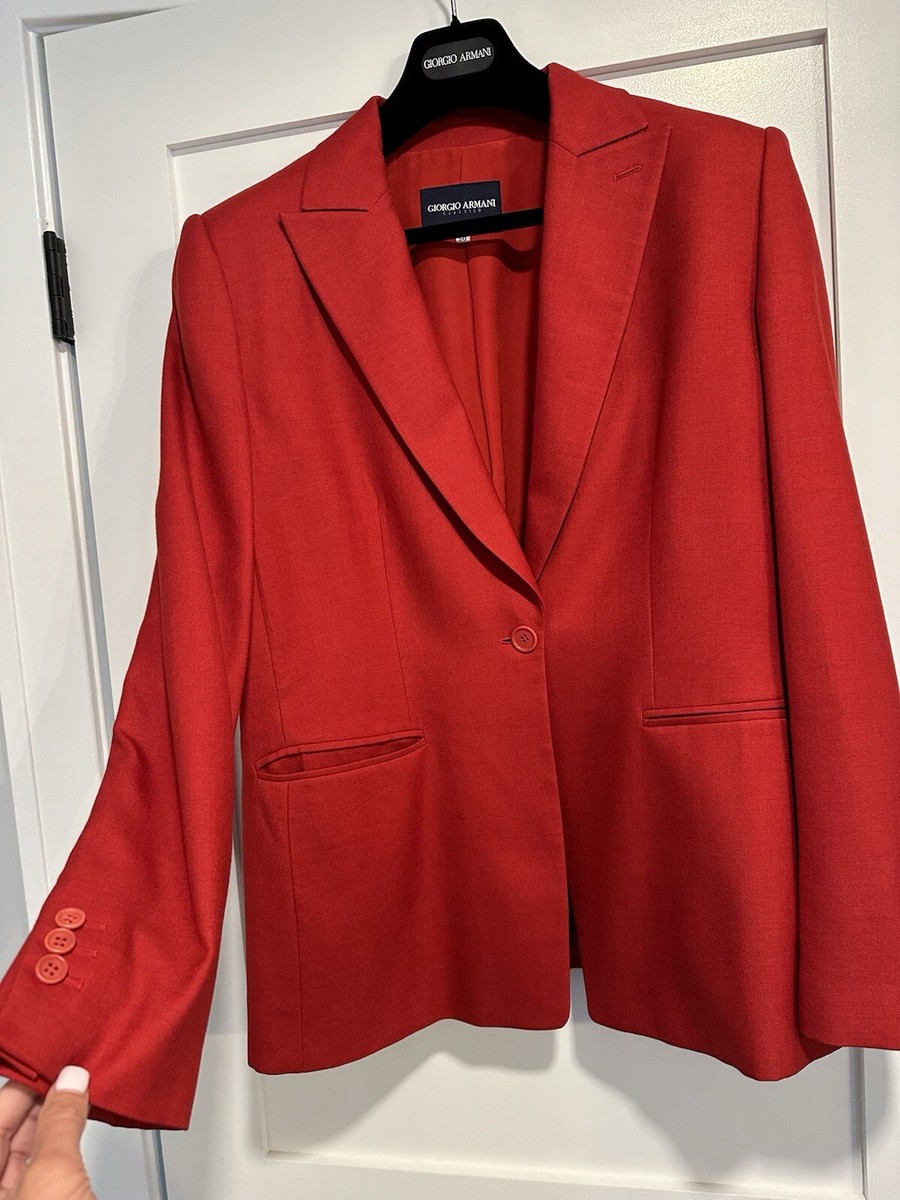 Giorgio Armani Red Cashmere and Silk Blazer, Suit Jacket Giorgio Armani Red Cashmere and Silk Blazer, Suit Jacket