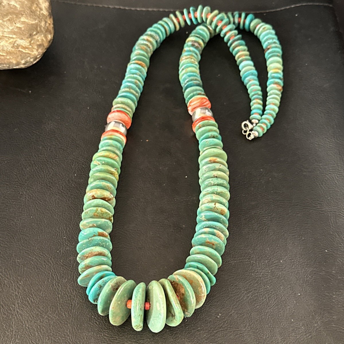 Native American Complex Vintage Santom Domingo Lapis Inlay Sterling Silver Necklace Native American Complex Vintage Santom Domingo Lapis Inlay Sterling Silver Necklace