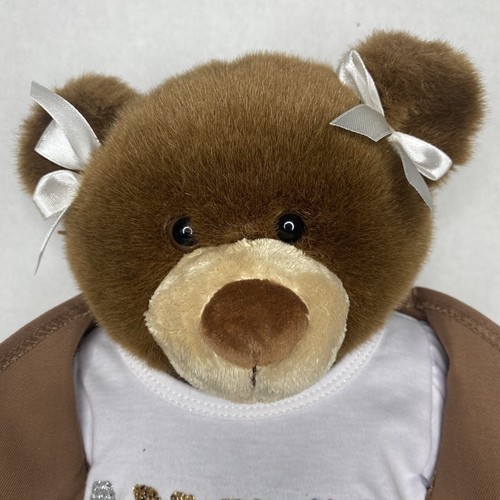 Build the Bear Brown Teddy Bear Plush 14" with Build the Bear Outfit and Shoes - Picture 7 of 11