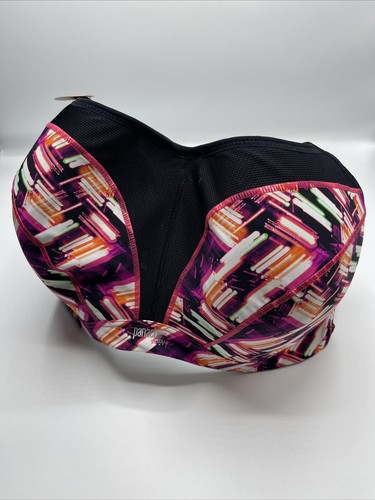 NWT Panache 5021 Full-Busted Underwire Sports Bra 36 B-J COLOR-Neon Lights - Picture 2 of 9