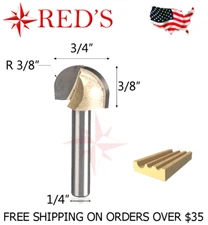 Tideway Carbide PRO LC05021204 3/4" DIA 3/8" R Core Box 1/4" shank router bit