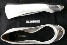 DIRK BIKKEMBERGS BALLERINES BETTY BLANC/ARGENT POINT. 37 NVES/BOITE/HOUSSE 230€