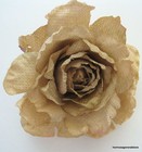 Large 5" Beige Tan  Rose Flower Hair Clip, Wedding,Prom,Bridal,Hair Accessory — photo 1