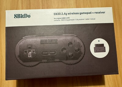 8Bitdo Sn30 Wireless Gamepad for Original SNES/Sfc Transparent Edition  -NEW