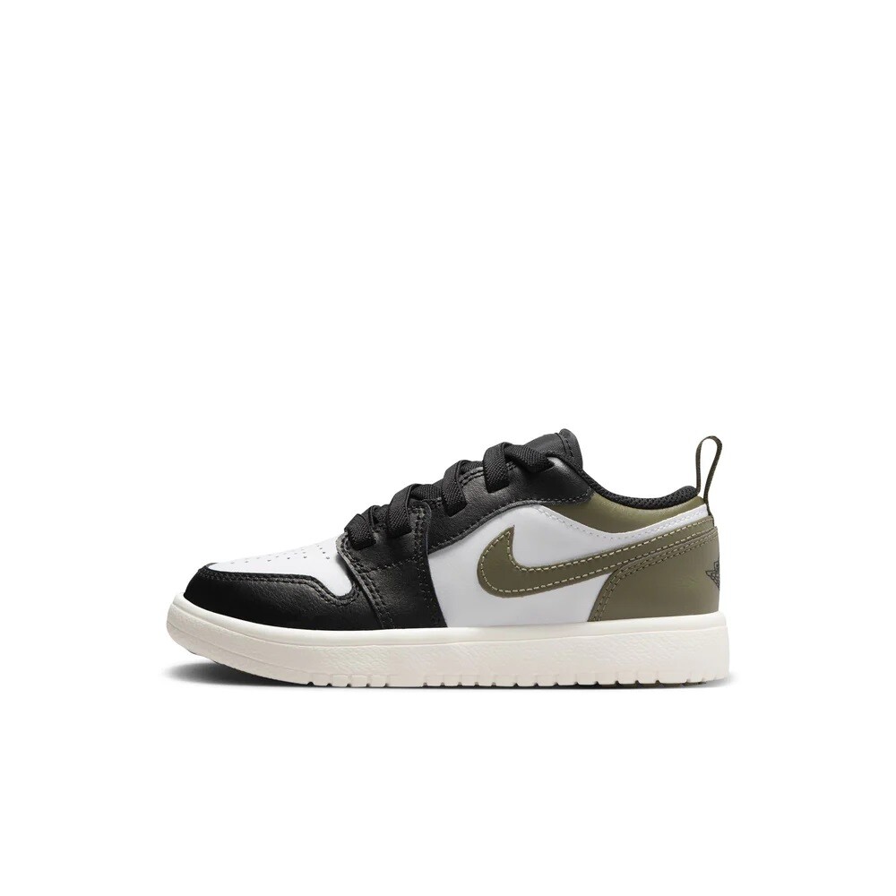 Little Kid's Jordan 1 Low Alt Black/White-Medium Olive-Sail Little Kid's Jordan 1 Low Alt Black/White-Medium Olive-Sail