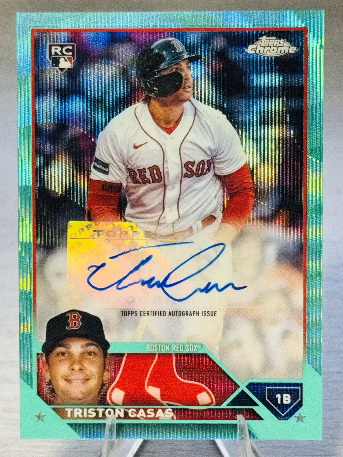 🌊⚾️TRISTON CASAS 2023 Topps Chrome Update Aqua Wave Refractor Auto RC /199!⚾️🌊