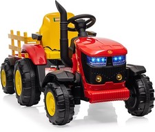 12V Elektrotraktor Kinder Elektrofahrzeug Aufsitztraktor LED 6 Reifen