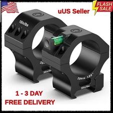 30mm Scope Rings , Mount Precision with Level Bubble for Picatinny Rails 2 Pcs