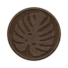 Garden Central 4 Pack 18" x 18" Tropical Leaf Decorative Stepping Stones, Brown