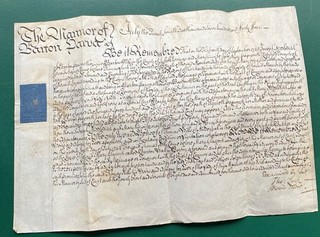 1744 Deed of Surrender Manor of Barton Parva (Mills) Suffolk | Glascock etc
