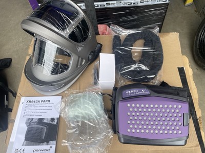 NEU Parweld XR943H luftgeführte angetriebene Reinigung P3 Schweißhelm LEV Maske