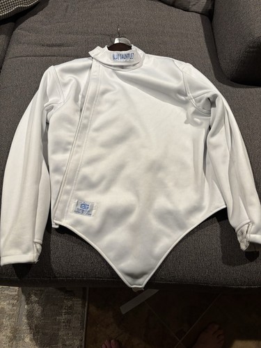 Blue Gauntlet Men's Fencing Jacket White US 40 EU 48 350N Level 1