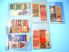 17 COLORFUL VINTAGE  TAXI COMPANY MATCHCOVERS -SOME RARE - GOOD CONDITION/VG