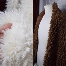 Faux Lamb Fur Fabric for DIY Crafting Apparel Bedding Throw Accessory 45x160cm