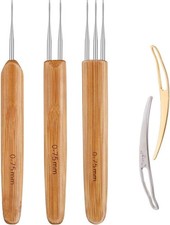 5pcs 0.75mm Dreadlock Crochet Hook Tool Hair Dreadlocks Needle Weaving for Braid