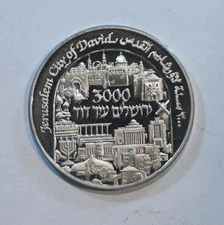 1995  Platinum  1 Troy Oz  One Ounce  Medal - Israel - Jerusalem Nice!!!