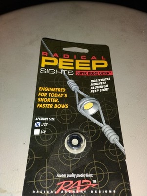Radical Archery Sights, Super Deuce Ultra Horizontal Mounted Aluminum 7/32'' Peep