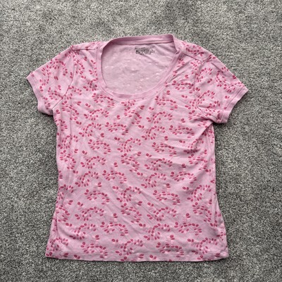 Route 66 Top Womens Large Floral Cottagecore Fairycore Romantic Dainty Pastel