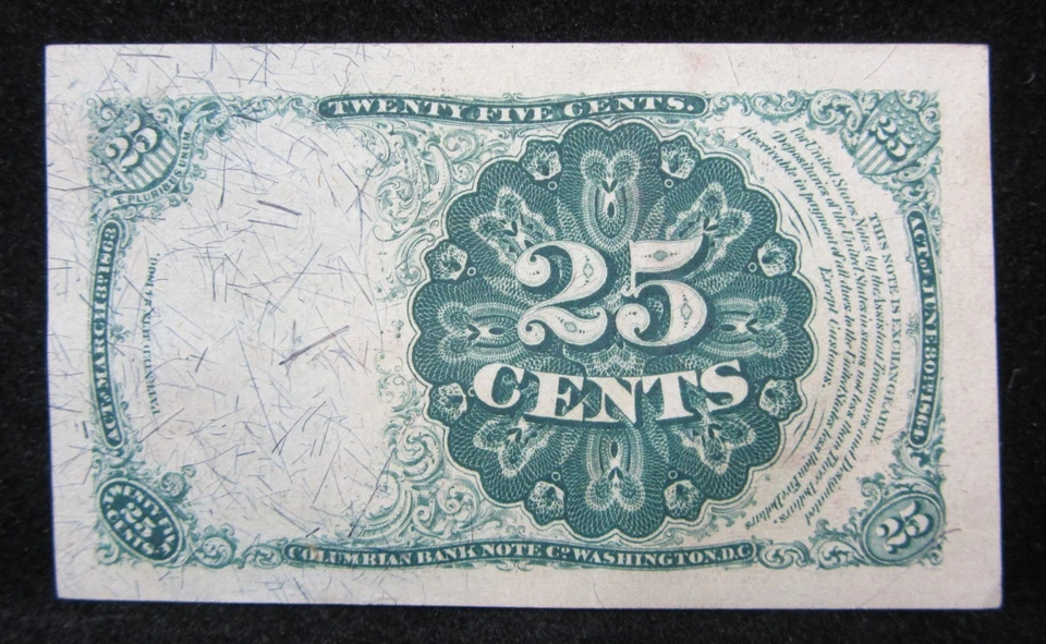 1874 25 CENTS FIFTH ISSUE FRACTIONAL CURRENCY - ROBT. J. WALKER - NICE UNC - Image 2 of 2
