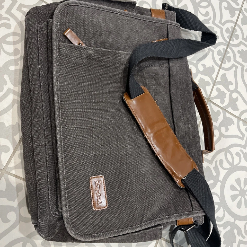 Canvas Messenger Laptop Shoulder Travel Bag ESTARER Backpack School Work - Image 2 of 4