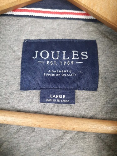 Joules Darrington Sweatshirt Men's L Large Grey Pullover Quilted Preppy 1/4 Zip - Picture 7 of 14