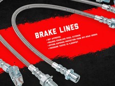 The Stop Shop Steel Complete Brake Line Kit. Compatible with 1981-87 Chevy/GMC C10 & C15 Power Disc (Original Steel - 1981-87, Long Bed 4WD