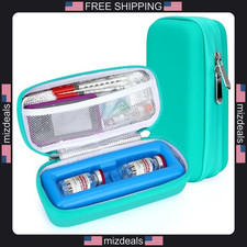 YOUSHARES Insulin Cooler Travel Case TSA Approved Diabetes Vial Bag Green
