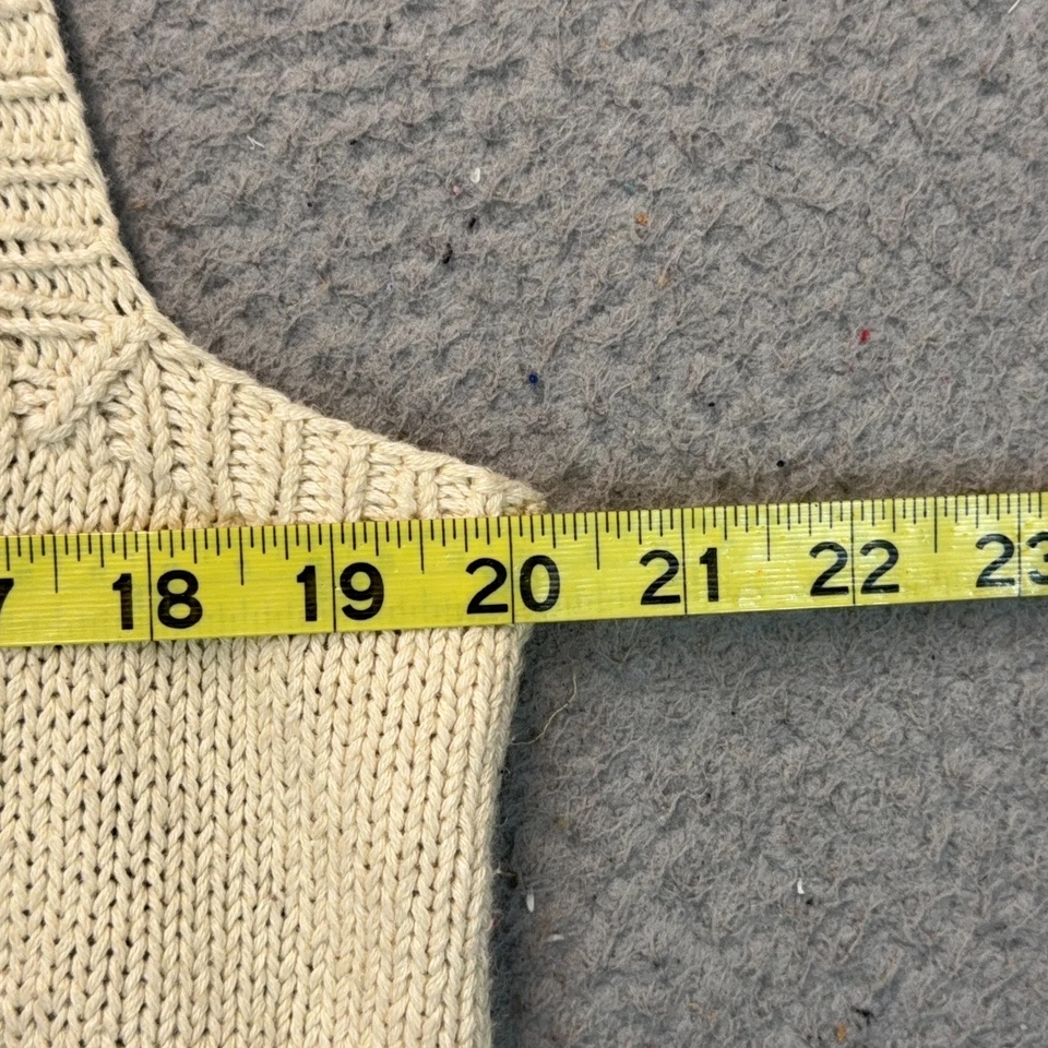 Marisa Christina Suéter Chaleco Mujer Mediano Crema Cascanueces 1995 Navidad Tejido Foto 3 de 4