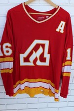 1974-75 Atlanta Flames Bob Leiter game used worn road jersey durene Omaha Knight