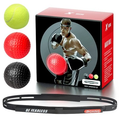 Boxing Reflex Ball Set Headband Speed Training MMA Reaction Gear with 3 Balls