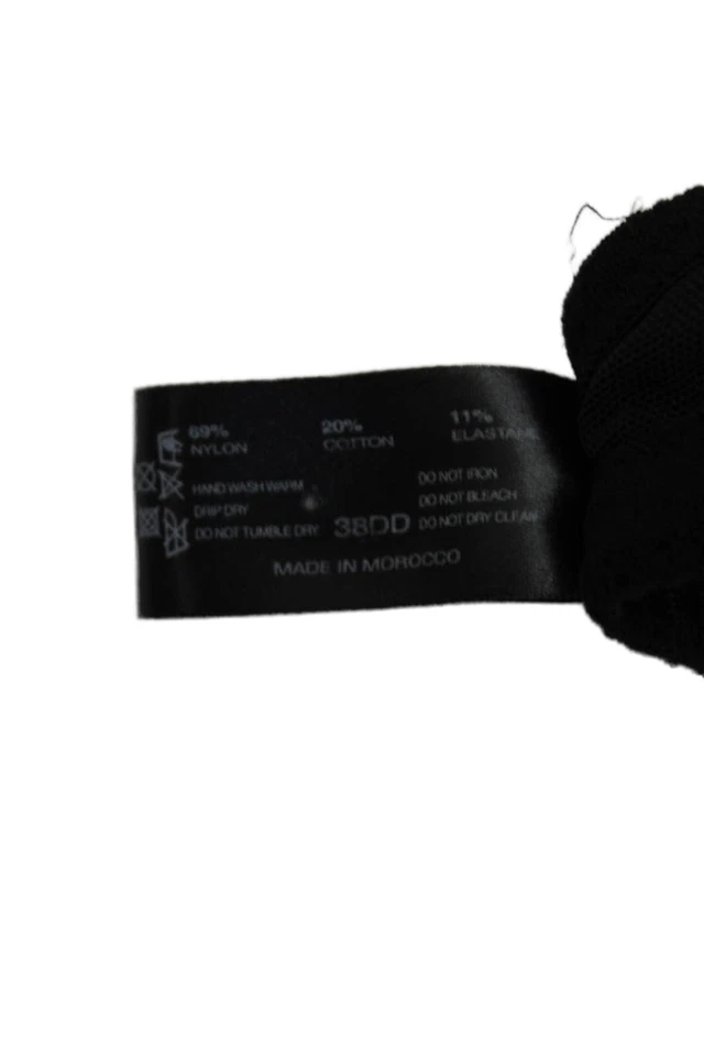 Conjunto de sujetador push up con cable ajustable con broche de algodón Panache para mujer negro talla 38D 38F Foto 4 de 4