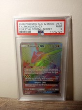 Pokemon Rayquaza GX 177/168 S&M Tempesta Celeste Segreta Raro Holo - PSA 9 COME NUOVO!
