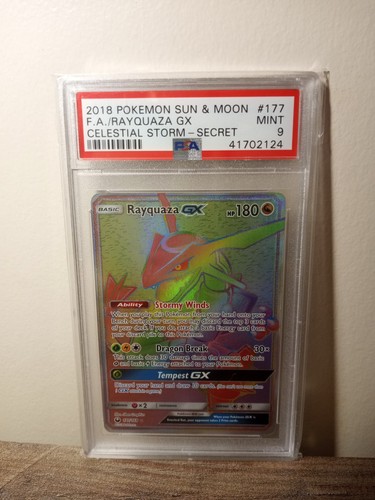 Rayquaza-GX graded PSA 9 for sale on eBay
