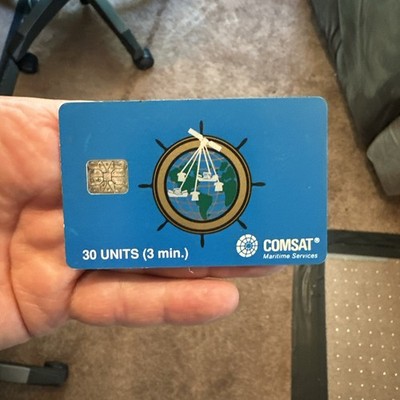 30u (3m) Schlumberger Comsat Maritime Services Ship to Shore. Phone Card
