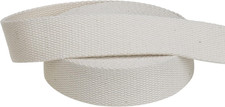 1.25" Wide Thick Heavy Cotton Webbing 6 Yards Natural White, 1.25