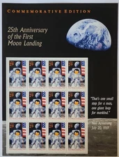 US 1994 #2841 First Moon Landing 25th Annivesary sheet of 12 MNH