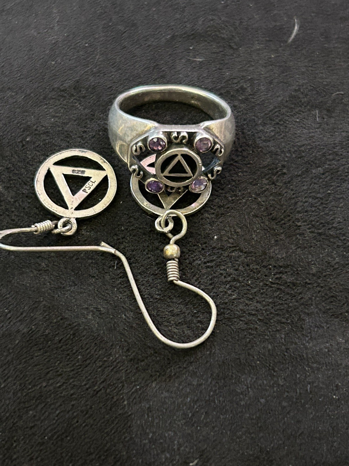 Narcotics Anonymous sterling silver amethyst ring… - image 4