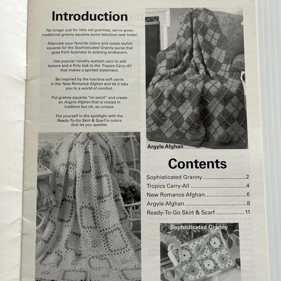 Thoroughly Modern Grannies Crochet Pattern Booklet Granny Squares Designs - Image 4 of 4