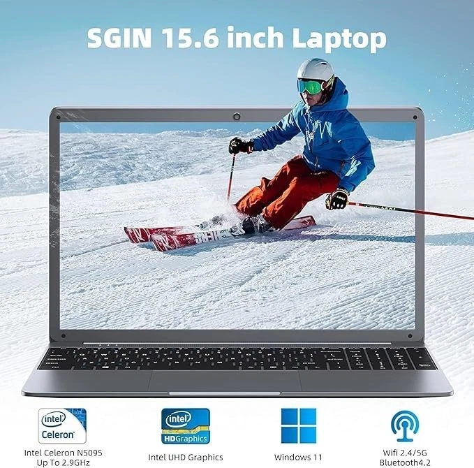 15,6 Zoll Laptop 12GB RAM 512GB / 1TB SSD mit Intel Quad-Core (bis zu 2.9Ghz) - Bild 3 von 4