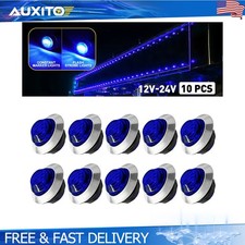 12-24v Emergency Strobesteady Marker Light 34 10x Blue Warning Flashing Light