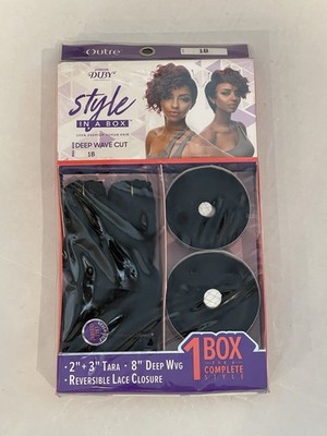 Curly Cut Duby #1 Jet Black Straight 100% Premium Human Hair Extensions Color 1B