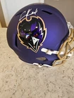 Ed Reed Alt Replica Full Size Signed Helmet Baltimore Ravens