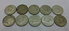 (Lot 37) 1965-69 40% Silver Kennedy Half Dollar Lot Of 10 Halves