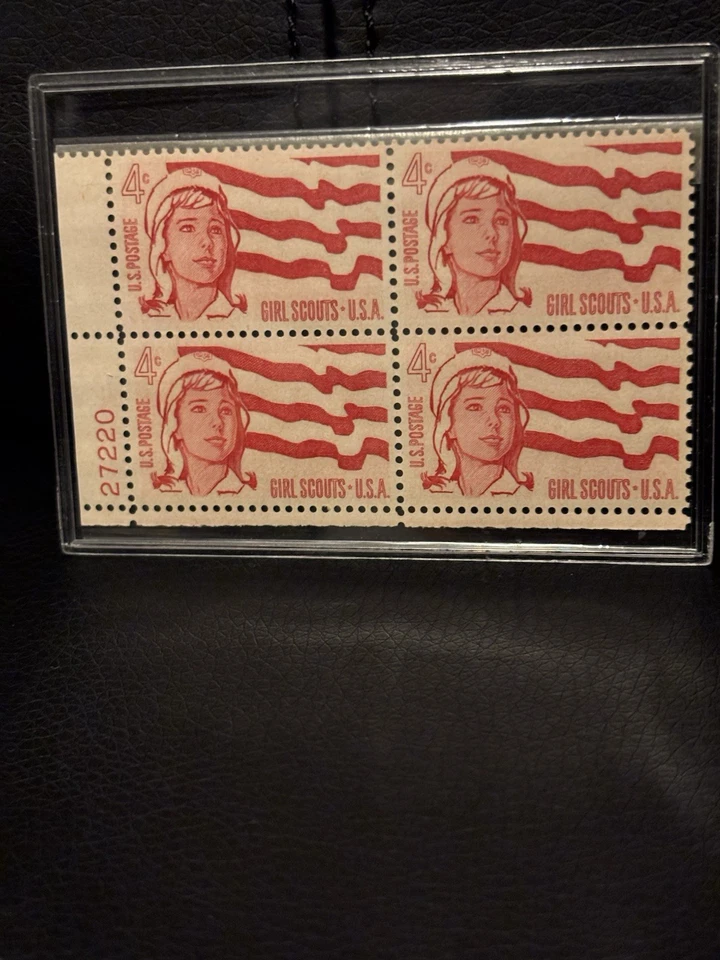 1962 4c Girl Scouts of America 50th Anniv. Stamps - Block of 4 Vintage Postage - Image 2 of 3