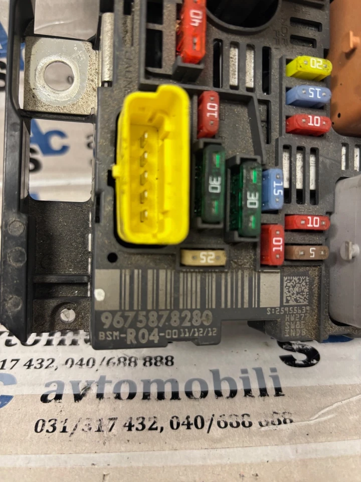 9675878280 Peugeot Partner 308 BSM Steuergerät Zentralelektrik - Изображение 3 из 4